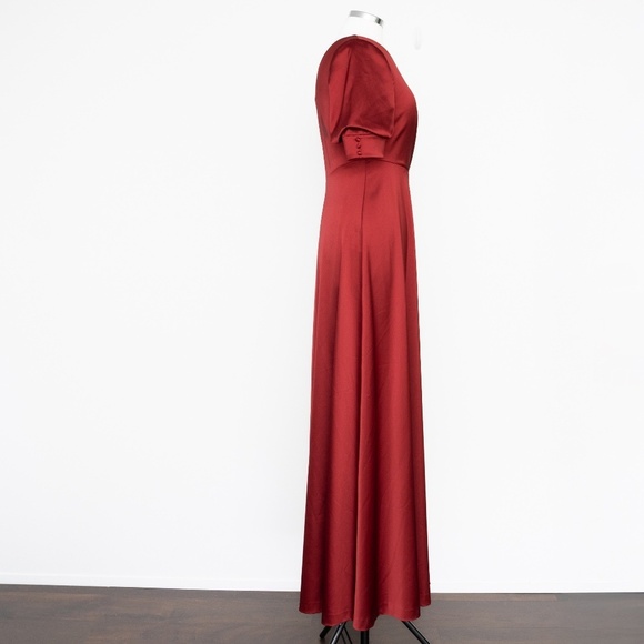 Kay Unger Izabella One Shoulder Gown Red Size 6 - Picture 6 of 15